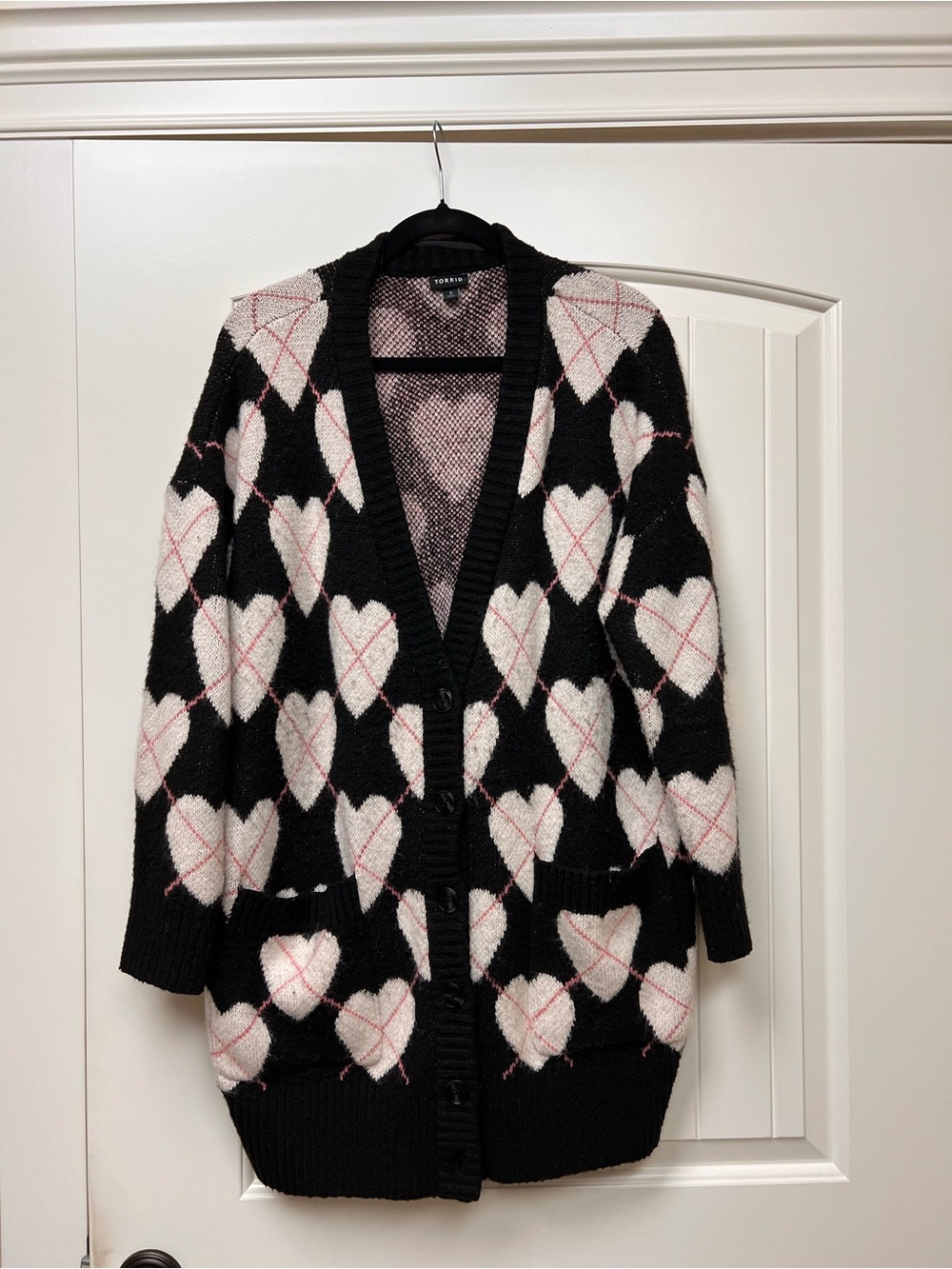 Torrid Hearts Valentine Vegan Cashmere Oversized Cardigan Sweater - 0